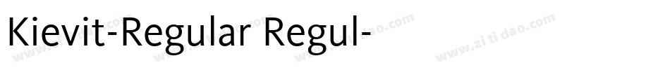 Kievit-Regular Regul字体转换